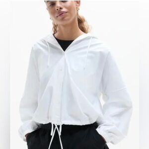 NWT Athleta Drift Poplin Bright White Jacket Sz S (#757170)